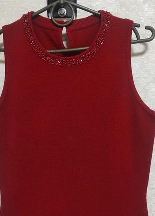 Гарна кофтинка топ вишневого кольору 🍒 в размере s акрил