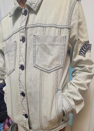 100% оригинал hurley usa джинсовая куртка l-ка отличное состояние