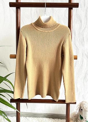 💫бежевий гольф в рубчик від nutmeg на 8-9 років, 128-134 см.