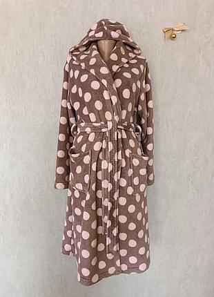 Флисовый халат с капюшоном р.s