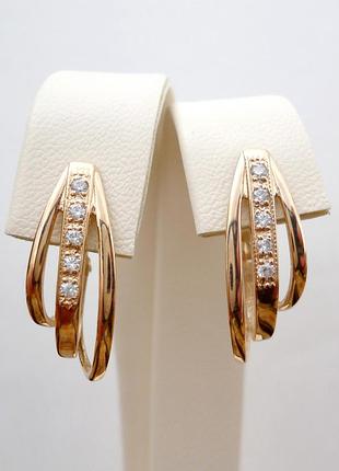 Золотые серьги 585 пробы 2.64 г. (арт. 60087)