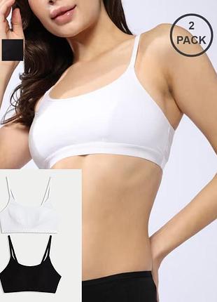 Комплект із 2х бюстгальтерів топів marks & spencer (розміри 6/34, 8/36, 14/42 євро)