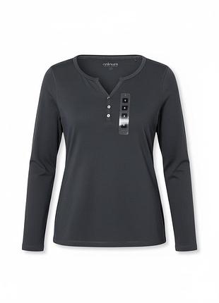 Сірий лонгслів colours на гудзиках