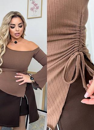 Базовый лонгслив на завязках