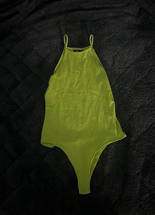 Кислотно зелений боді