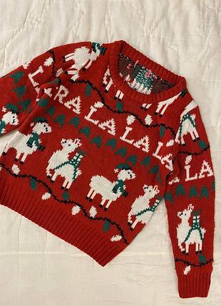 Новогодний свитер с ламами