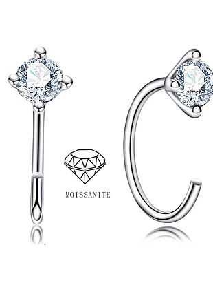 Серьги с муассанитами