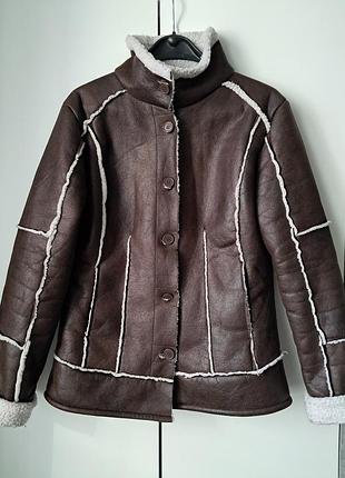 Демисезонная дубленка авиатор atlas for women, m, коричневого цвета
