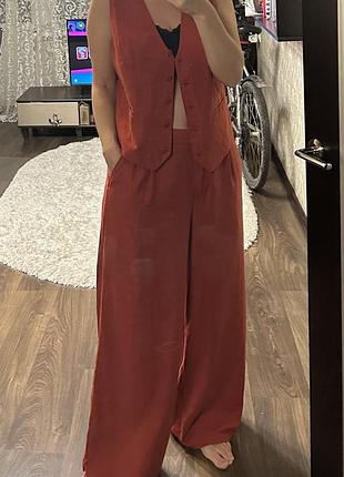 Костюм з льоном