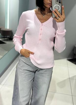 Лонгслив в рубчик