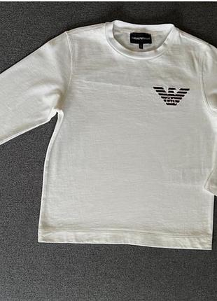 Фірмовий лонгслів emporio armani з вишивкою 8 років 128 см