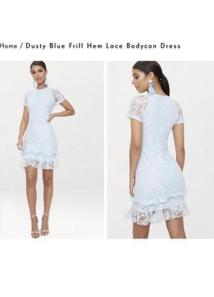 Ніжна блакитна мереживна сукня pretttylittlething розмір xs або s