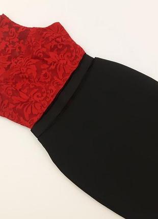 Жіноча сукня коктейльна вечірня красива плаття червоне мереживо розмір s