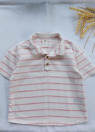 Стильна, натуральна сорочка,  поло h&m