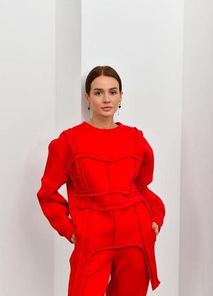 Теплый стильный костюм из трехнитки 1(42-44), 2(46-48) - стиль, комфорт и качество в одном 🖤 мод 062/844