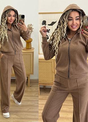 Костюм на змейке металл плотная ангора вязка 42-54 р-р