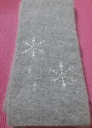 Шарф женский вязаный с новогодним декором marks &amp;spencer