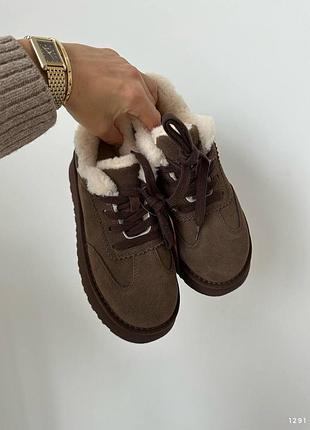 Сноубудсы женские, кроссовки зимние замшевые