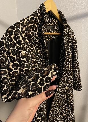 Трендове пальто з леопардовим принтом, рукав чвертковий, розмір s–m, як нове!