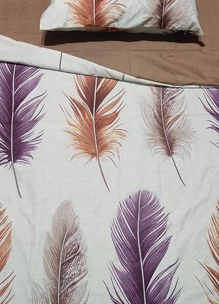 Постельный комплект из бязи - перышки, есть все размеры, быстрая отправка.