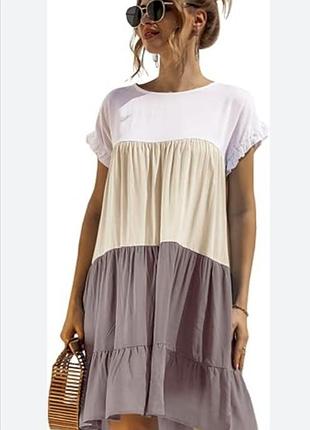 Просторное платье на 46-50р.