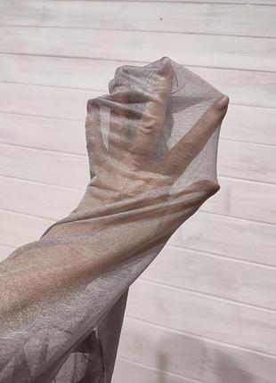 Серебристые колготки 15 ден 2 размер трусики бикини