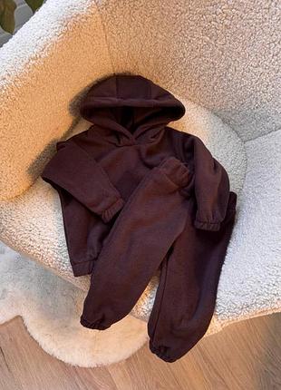Костюм 52/1, р.80,86,92,98,104,110,116,122,128,134, фліс полар, шоколад