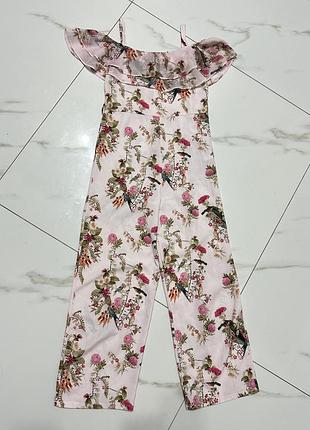 Комбінезон літній ромпер lipsy світло рожевий квітковий на 9-10 років
