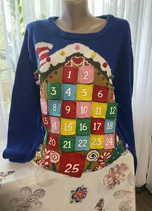Светр з новорічним принтом