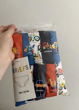 Нові трусики новые трусы george мальчик техника транспорт машинки хлопчик