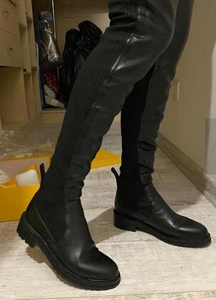 Ботфорти fendi натуральна шкіра