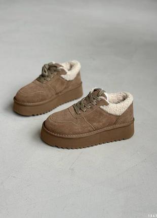 Ботинки женские зимние замшевые
