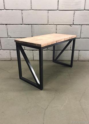 Стол обеденный goodsmetall из металла и дерева, лофт 1200х600х750 "эктор"