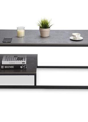 Журнальный столик с полочкой goodsmetall 1000х600х420 в стиле лофт "хендрикс"