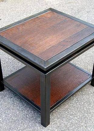 Столик журнальный, кофейный goodsmetall из металла и дерева лофт "джим"