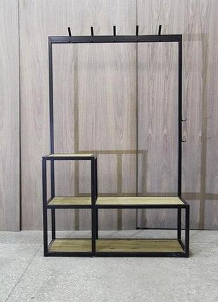 Вешалка в прихожую goodsmetall в стиле лофт 1900х1200х400 "комфорт"