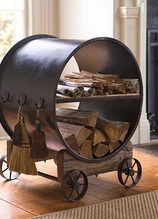 Дровниця з металу goodsmetall у стилі лофт 600х500х400 дк1