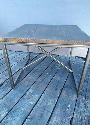 Журнальный столик goodsmetall в стиле лофт 600х600х450 жс40