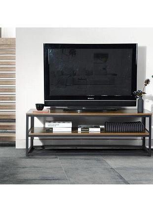 Тумба под телевизор goodsmetall из металла в стиле лофт 1200х420х400 т135