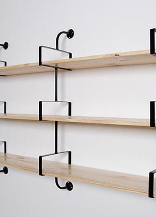 Полки навесные из труб goodsmetall в стиле loft 1100х1500х250 пт33