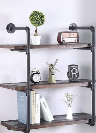 Полки навесные из труб goodsmetall в стиле loft 650х650х200 пт2