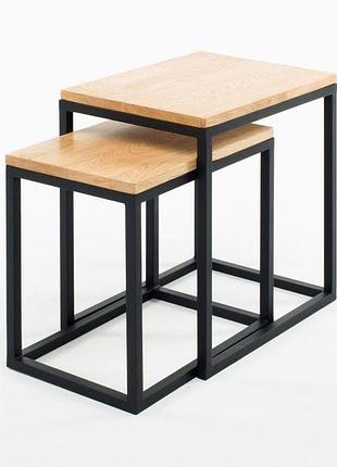Комплект журнальных столиков goodsmetall в стиле лофт 500х450х350 кжс44