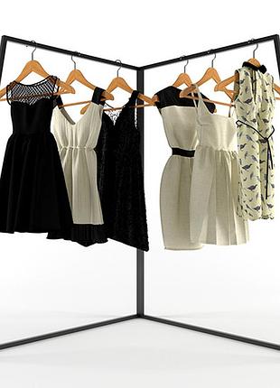 Вешалка рейл goodsmetall в стиле лофт 1800х1800х1500 вш92