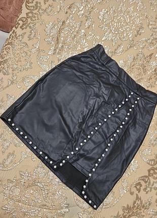 Юбка женская из экокожи м