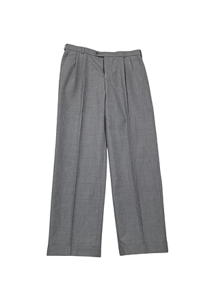 Вінтажні класичні брюки gino rizzi roma з подвійними защипами та манжетами