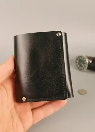 Портмоне ultra (черная гладкая кожа)