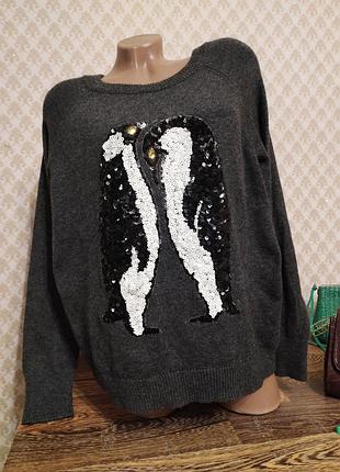Кофта свитер с пайетками
