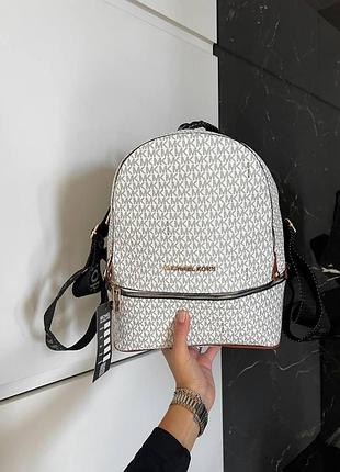 Michael kors backpack white brown 29x24