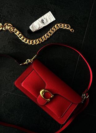 Coach tabby shoulder bag red [крафтова коробка] 26x14x7