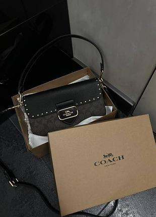 Morgan crossbody in colorblock signature canvas with rivets 26х14х7